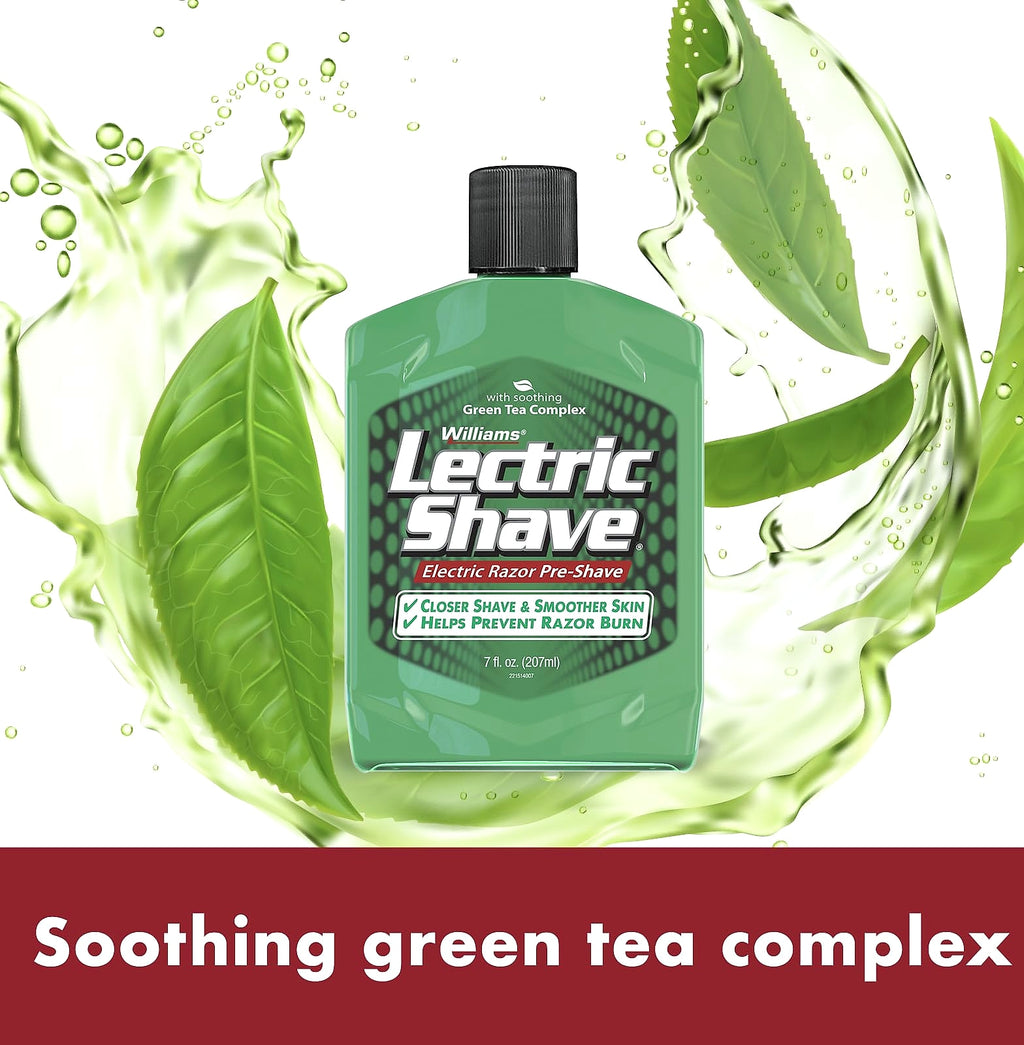 Williams Lectric Shave Electric Razor Pre-Shave, 7 oz