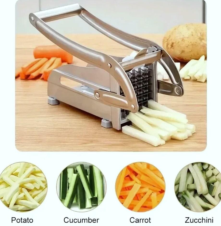 Stainless Steel Manual Vegetable Slicer with Square Blade