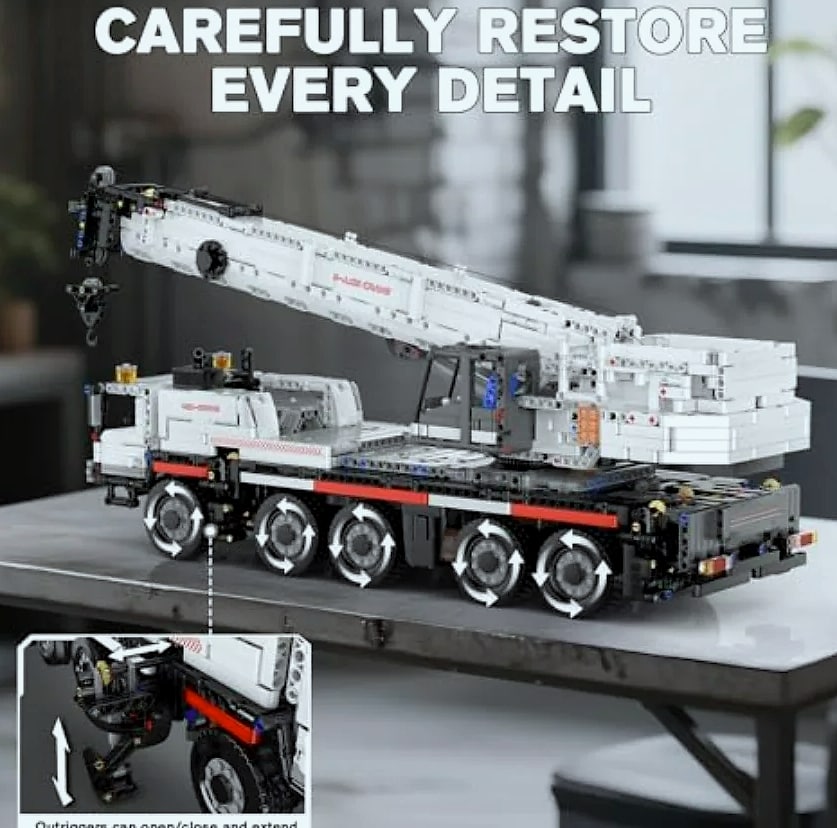 Mould King 17075 APP Programmable Construction Crane Building Set
