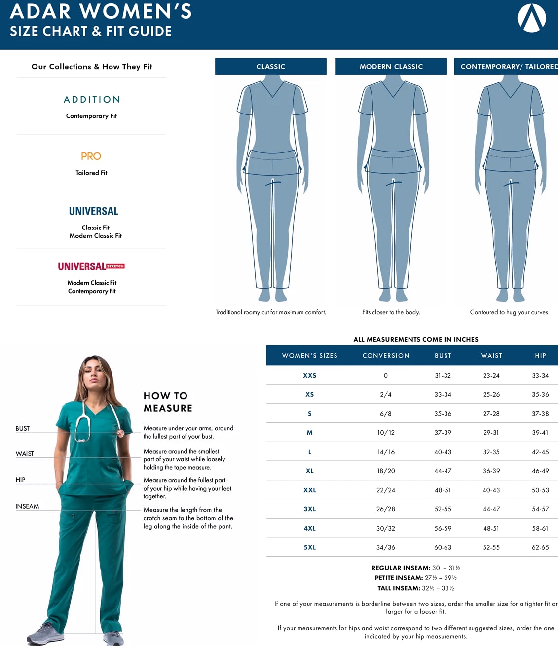 Adar Medical Uniform Low Rise Multi Pocket Drawstring Straight Leg Scrub Pants