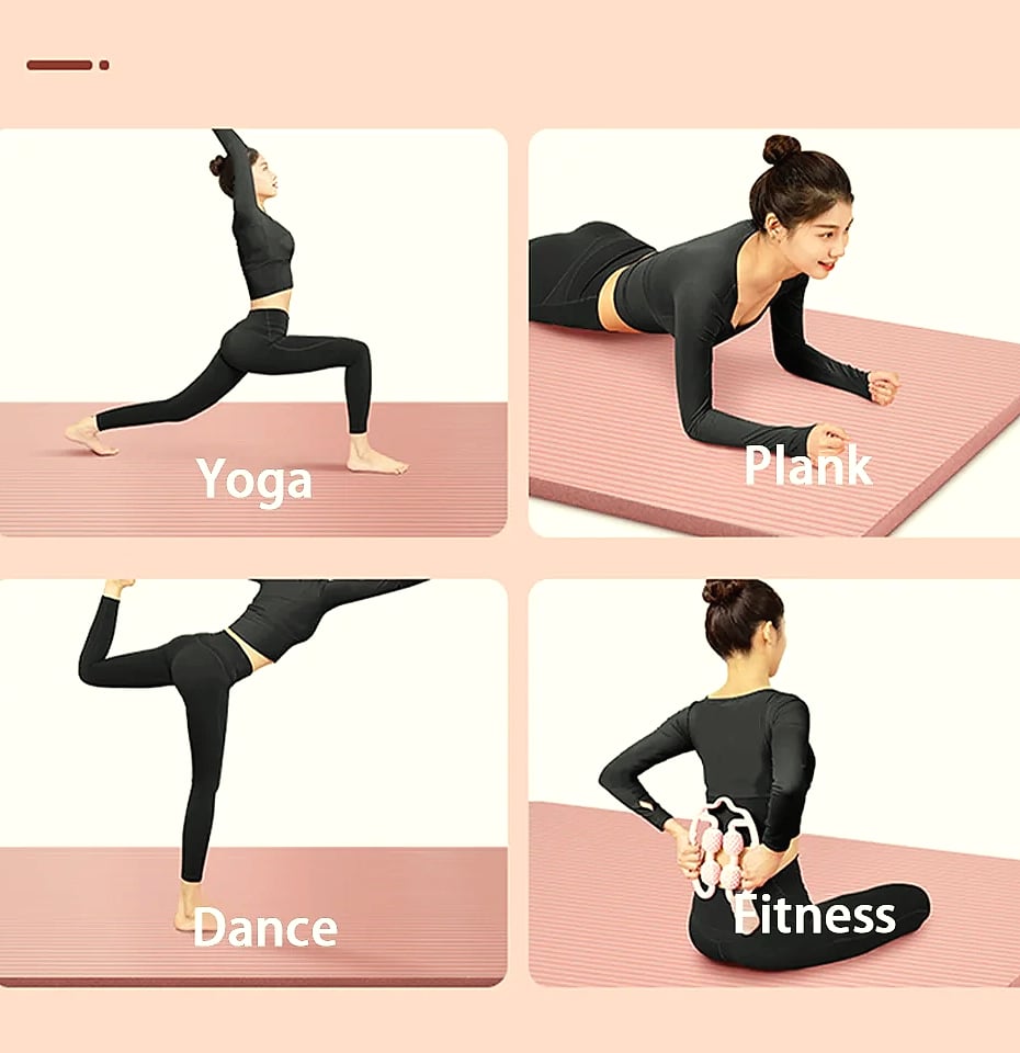 Lostook 8mm NBR Yoga Mat Anti-Slip for Beginners