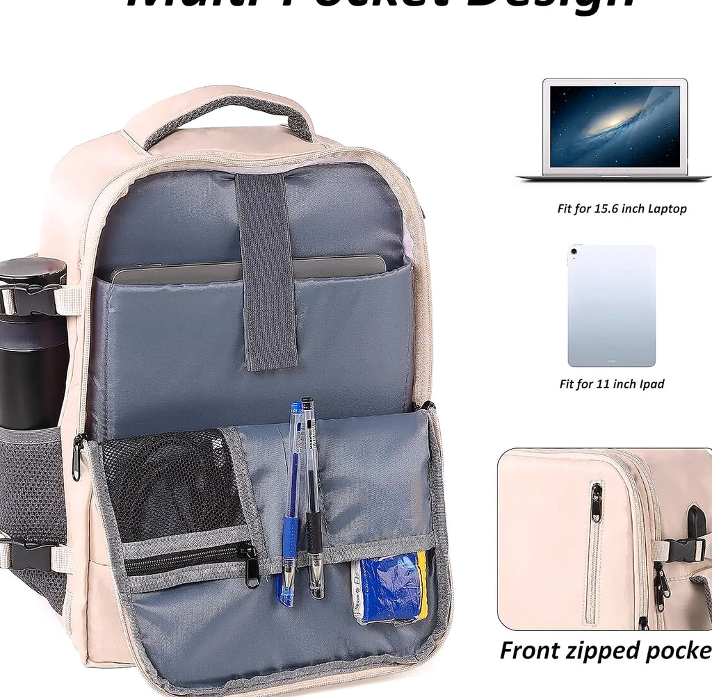 Women's Travel Backpack 15.6 Inch Laptop Carry-On with USB
