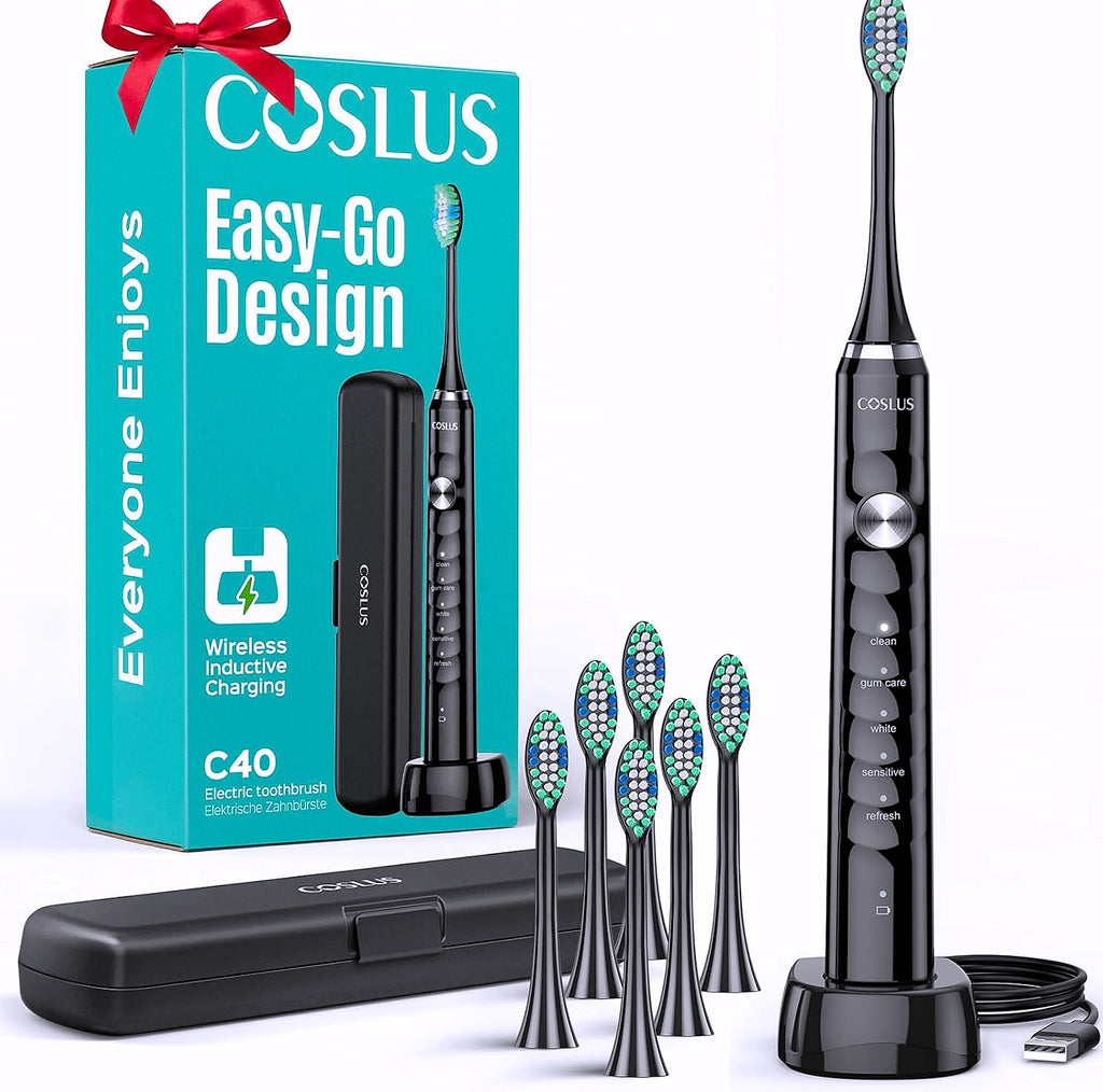 COSLUS C40 Sonic Electric Toothbrush, 47000 VPM Deep Clean