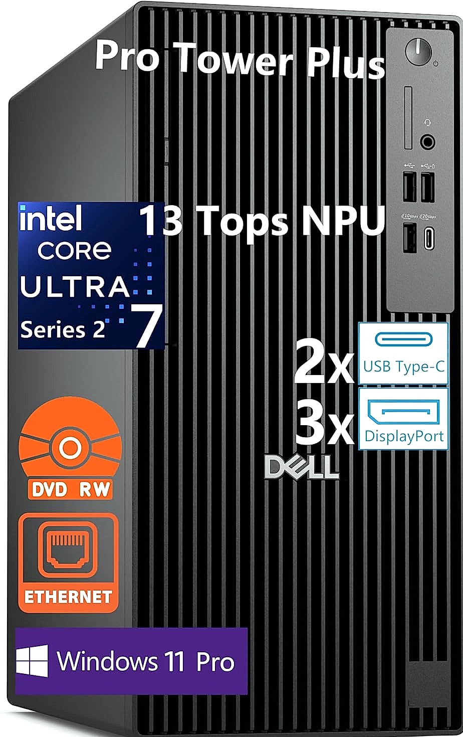 Dell Pro Tower Plus Intel Core Ultra 7 265 Workstation PC