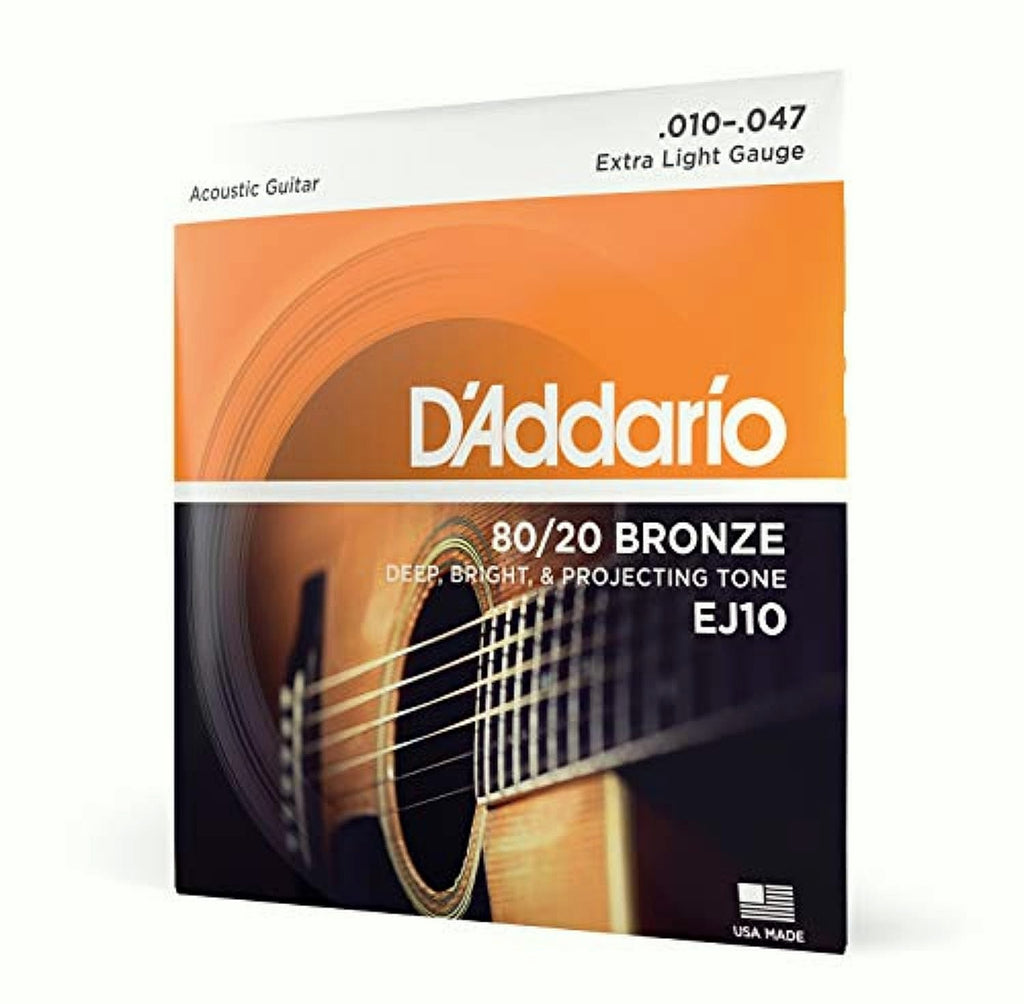 D'Addario EJ11 Acoustic Guitar Strings 80/20 Bronze Light Gauge