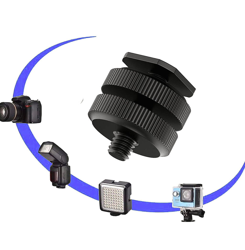 EszkozTA Camera Hot Shoe Mount to 1/4 Tripod Screw Adapter