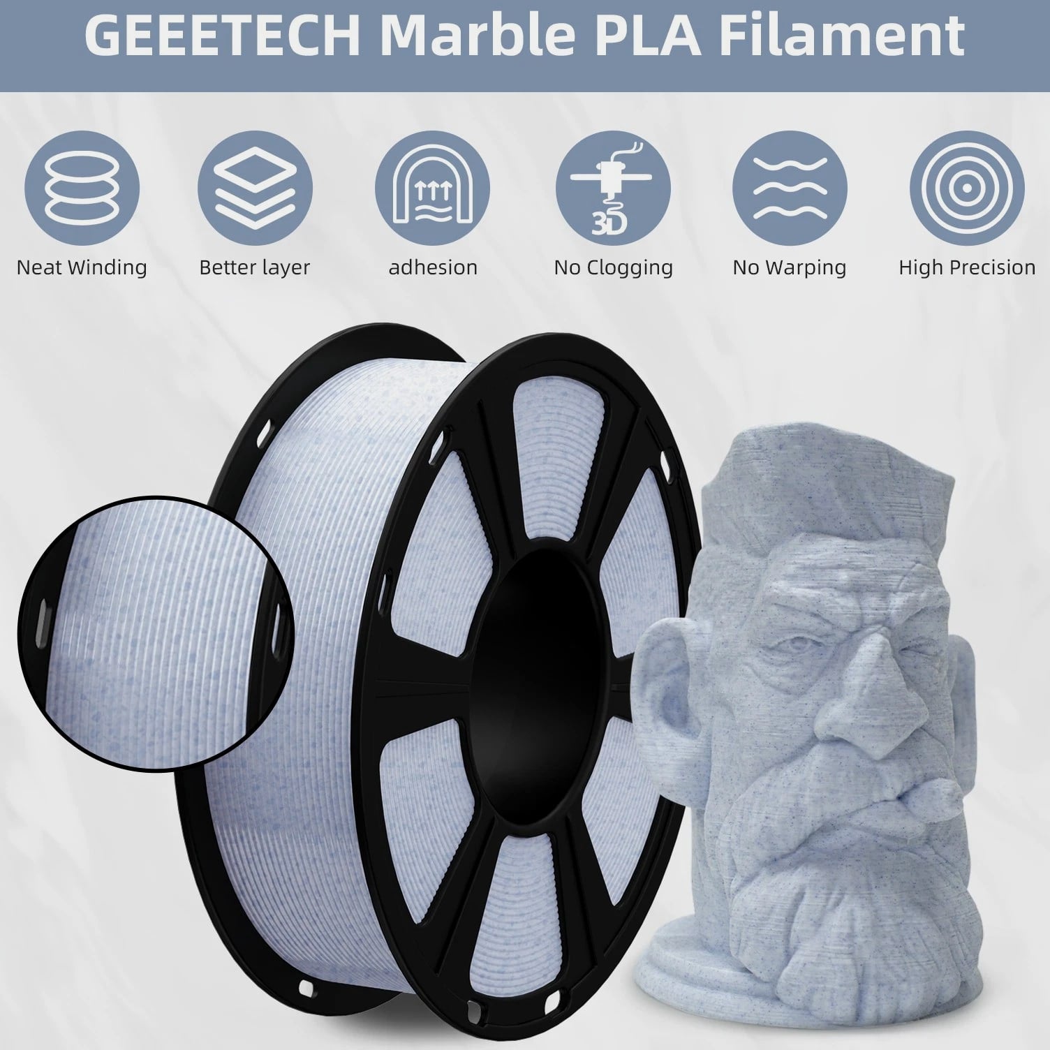 [BUY 6 GET 10] Geeetech 3D Printer Filament PLA/PETG/TPU/ABS+ 1.75mm 1KG Lot