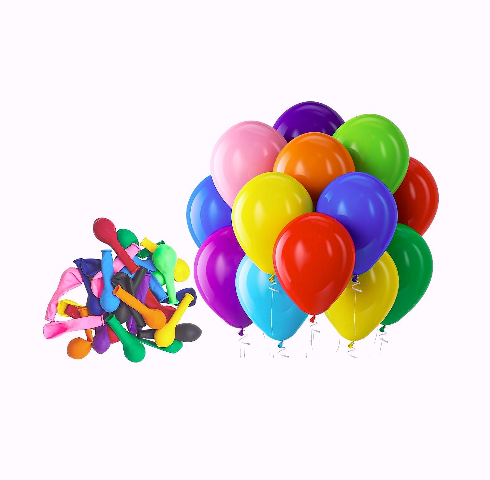 Bezente 12 Inch Rainbow Latex Balloons, 100 Pack Party Decorations