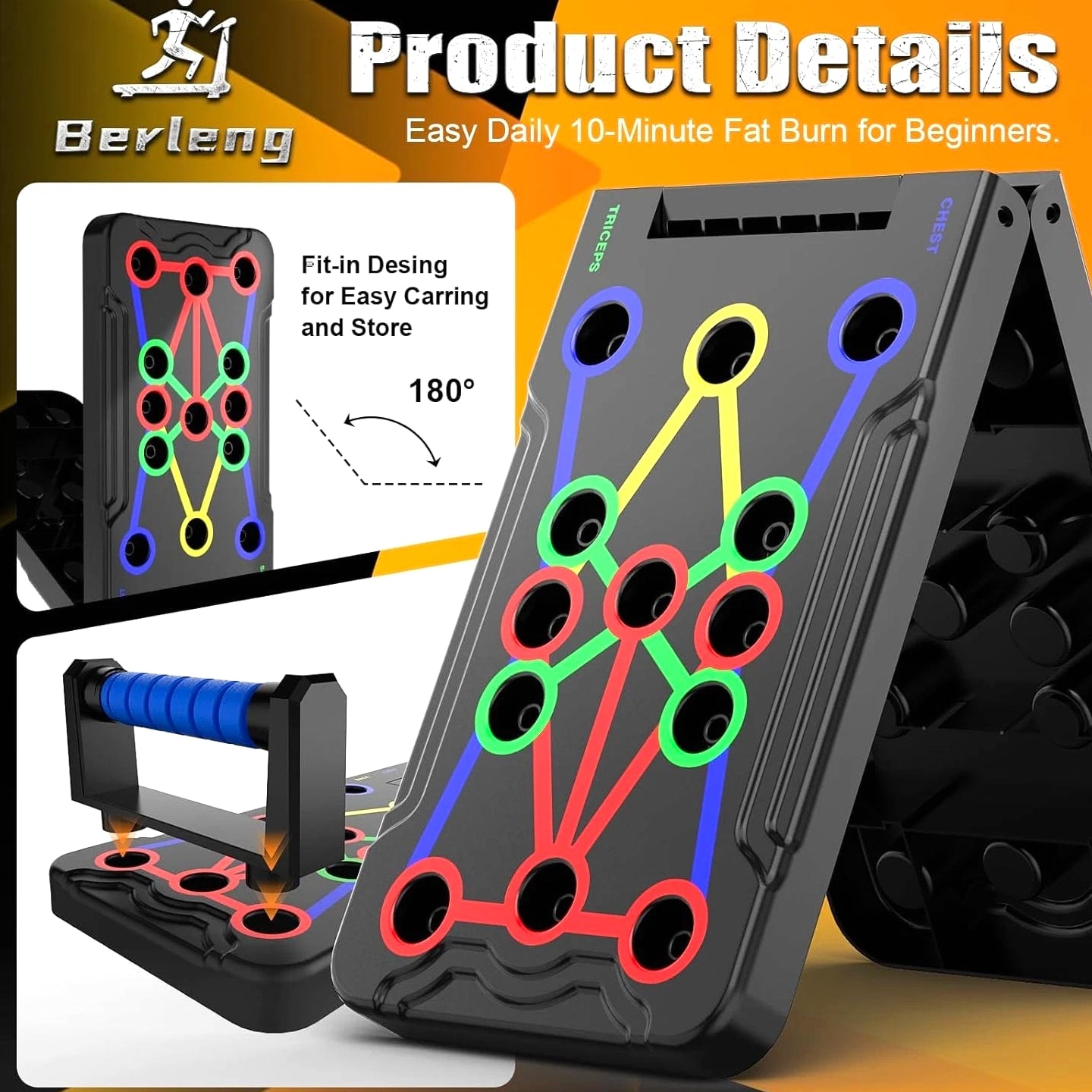 IUT Solid Push Up Board 15 in 1 Home Workout Equipment Multi-Functional Pushup S