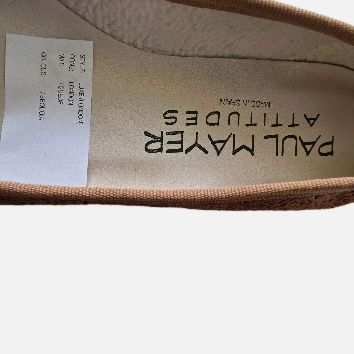 Paul Mayer Attitudes Lazer Cut LUXE London Brown Suede Ballet Flats 8