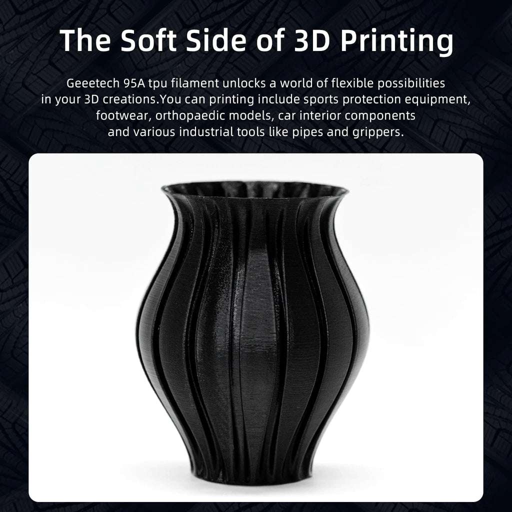 TPU Filament 1.75mm, 500g/0.5KG (1.1lbs) Spool, Shore 95A Flexible 3D Printer...