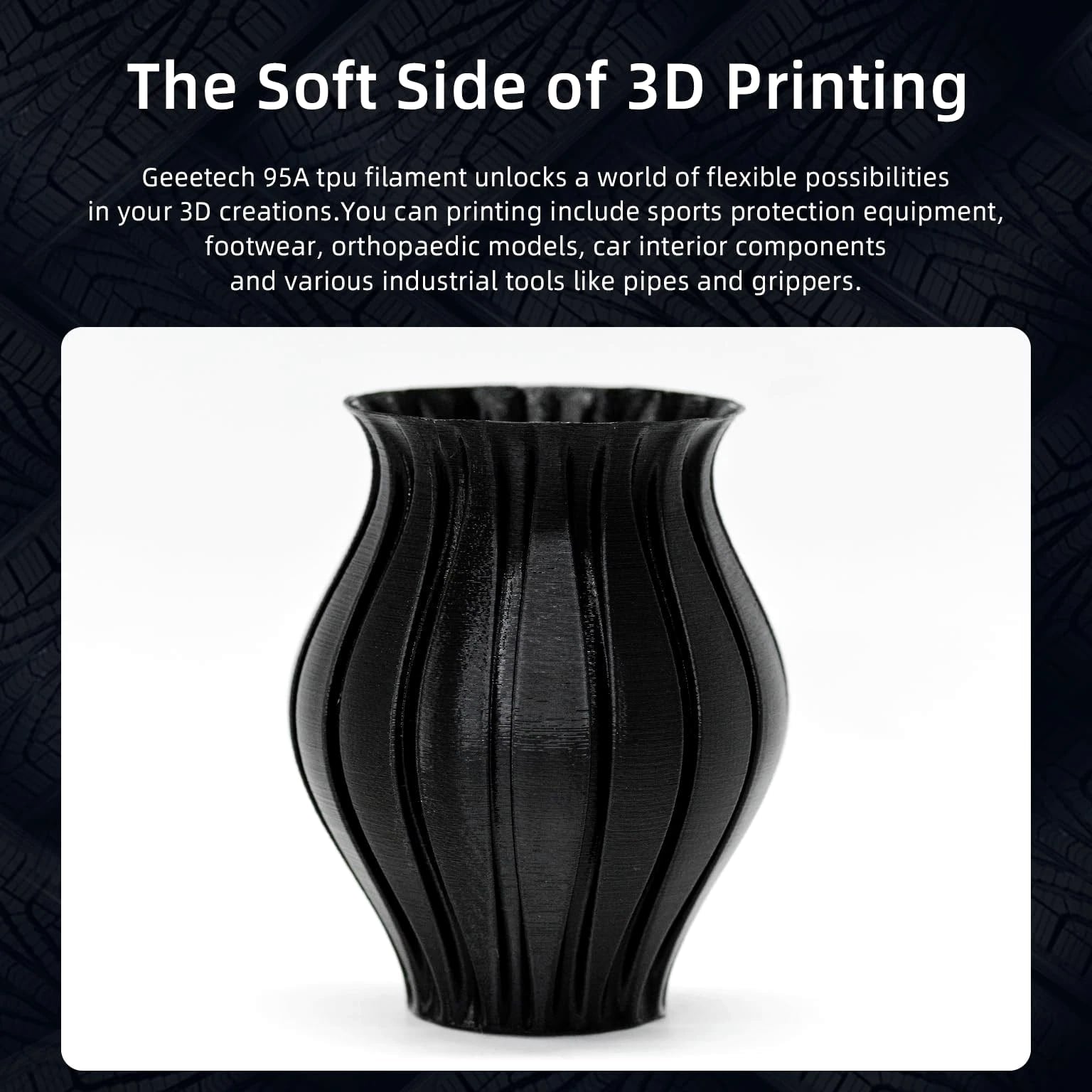 TPU Filament 1.75mm, 500g/0.5KG (1.1lbs) Spool, Shore 95A Flexible 3D Printer...