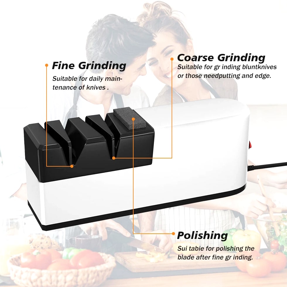 Professional Electric Knife Sharpener 3 Stage Chef Knife for Quick Sharpening US