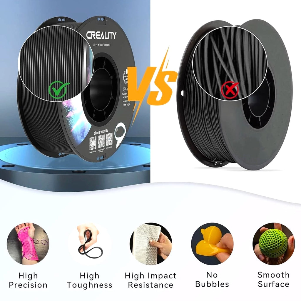 Flexible 3D Printer Filament 1.75mm, 95A Shore High Hardness & Resilience