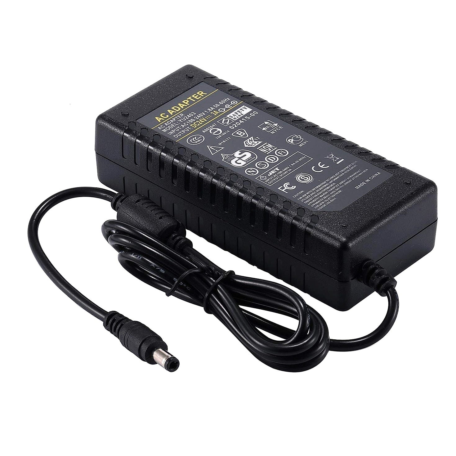 COOLM 24V 3A Power Supply AC to DC LED Strip Adapter