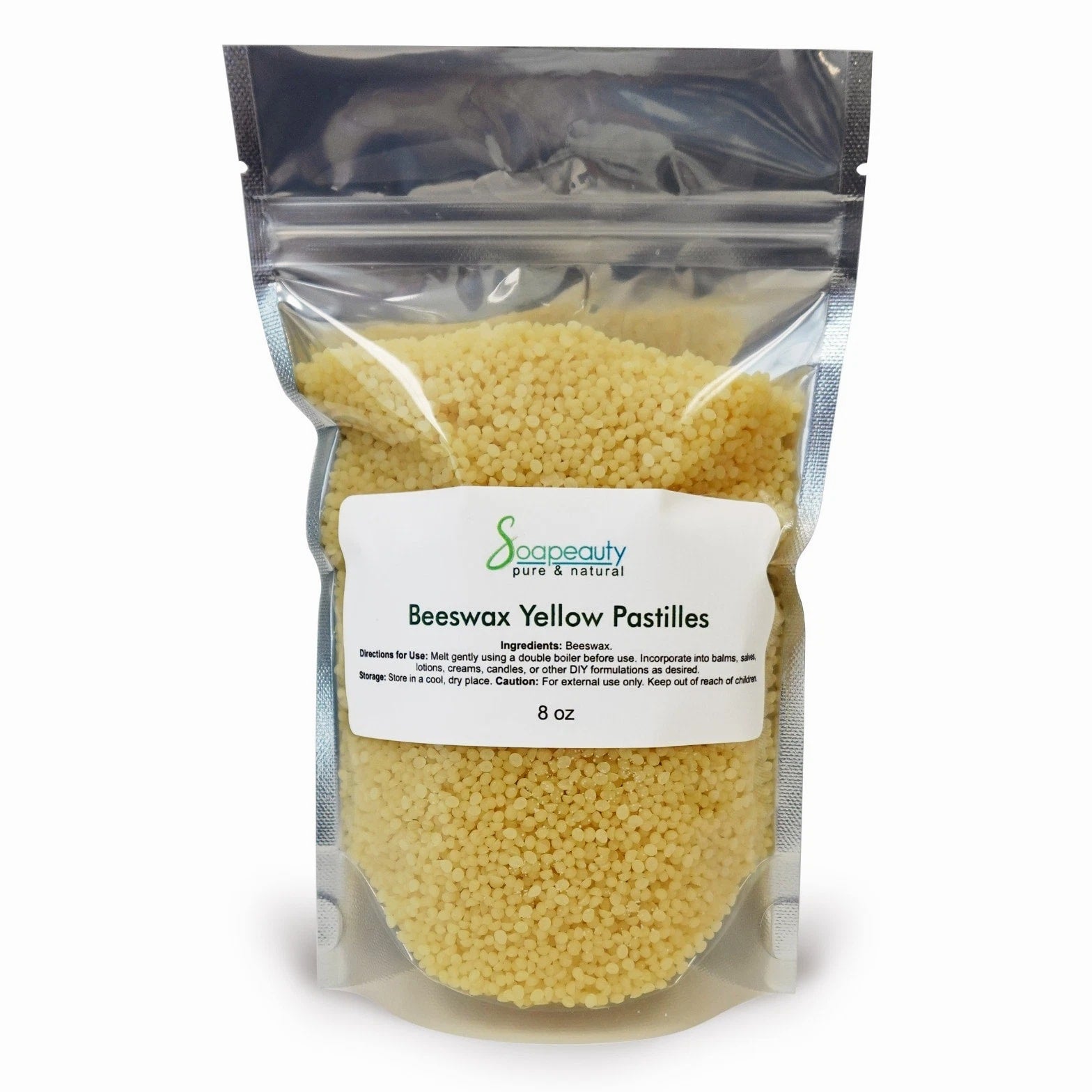 Yellow Beeswax Pastilles Beads - 100% Pure & Natural for Lip Care, Body, Candles