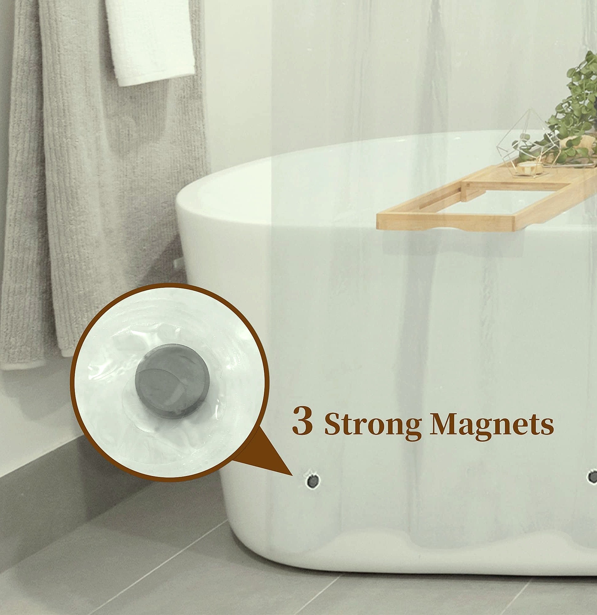 Barossa Design Clear Shower Liner 72 inch Standard Size