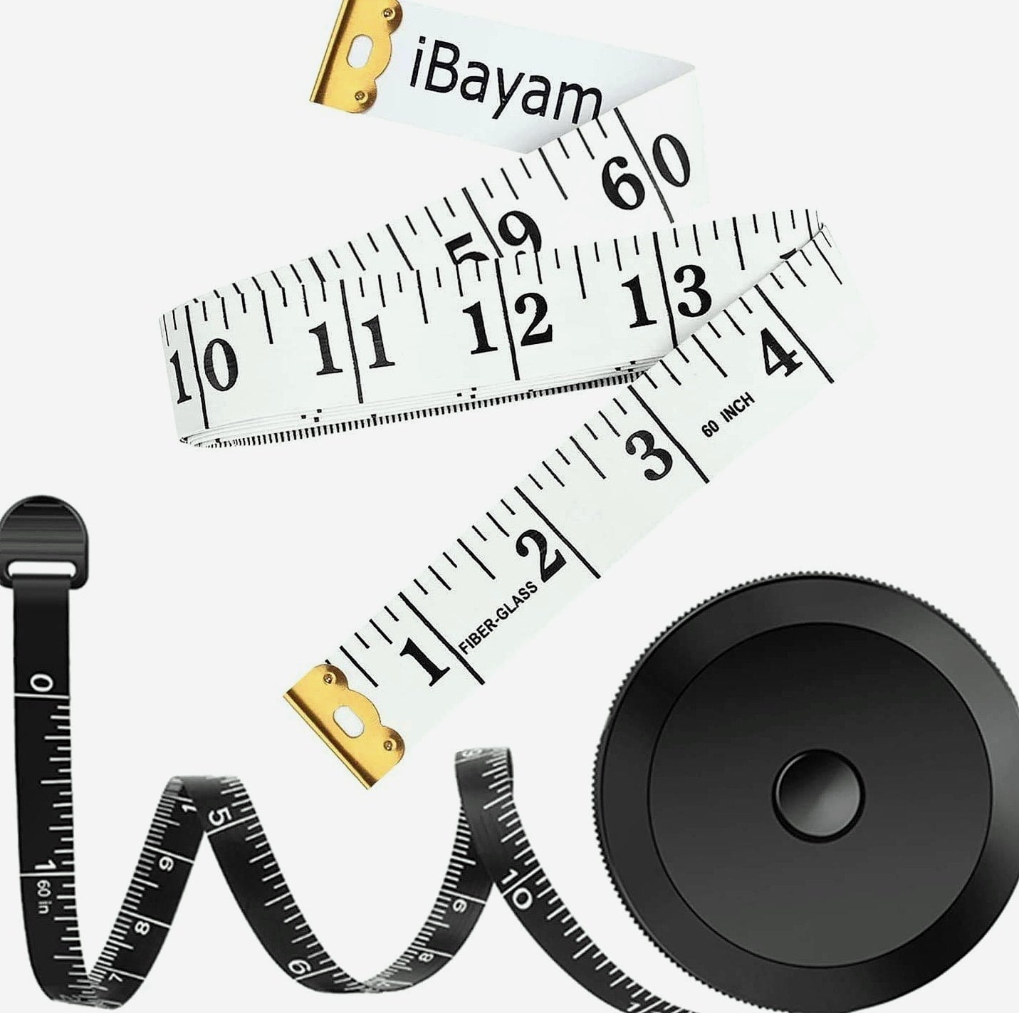 iBayam 2 Pack Tape Measure for Sewing and Body Measurements