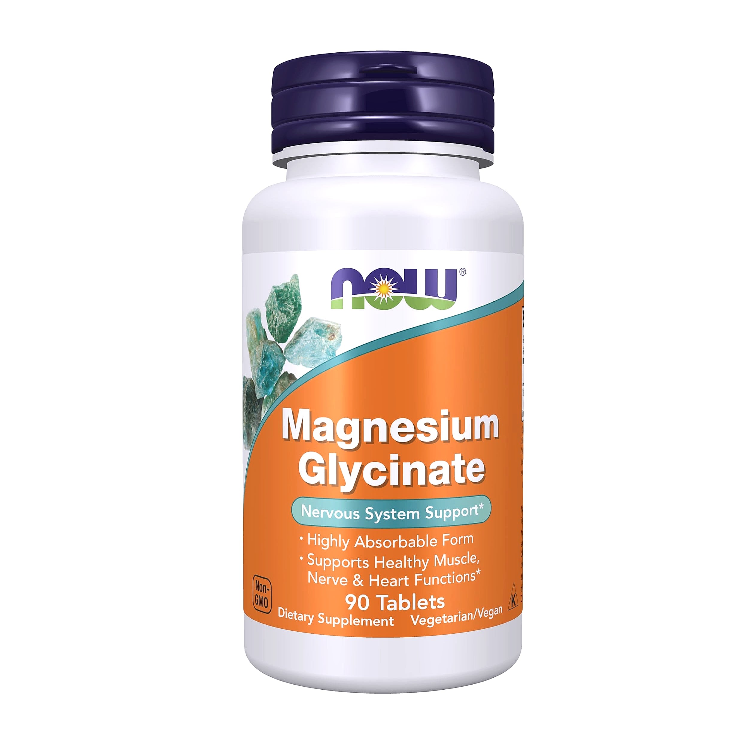 NOW Foods Magnesium Glycinate 100 mg, 180 Tablets