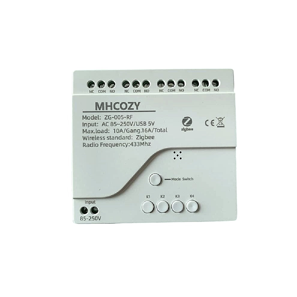 MHCOZY 4CH Zigbee Relay Switch for Home Automation