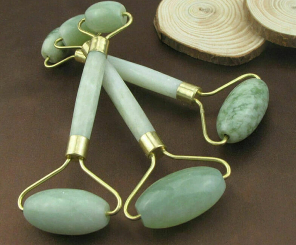 Natural Jade Guasha Facial Beauty Massage Tool - Jade Roller Face Massager