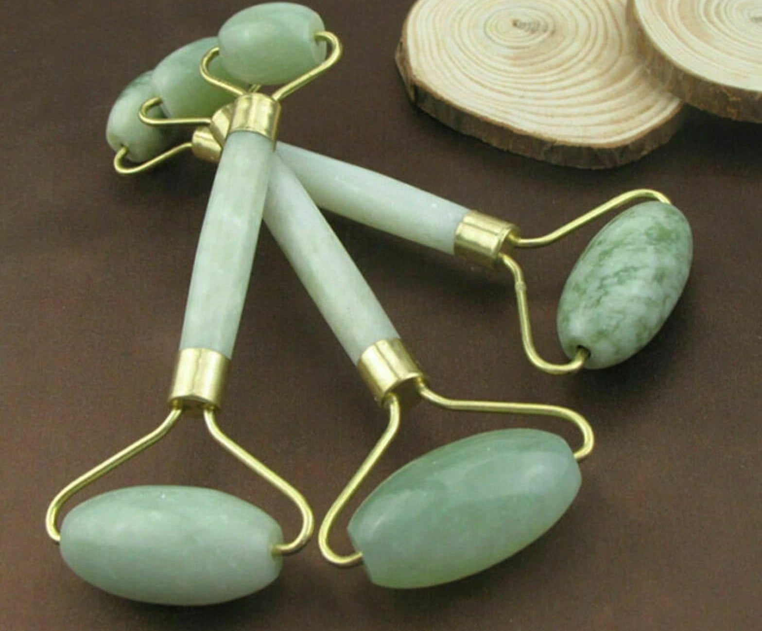 Natural Jade Guasha Facial Beauty Massage Tool - Jade Roller Face Massager