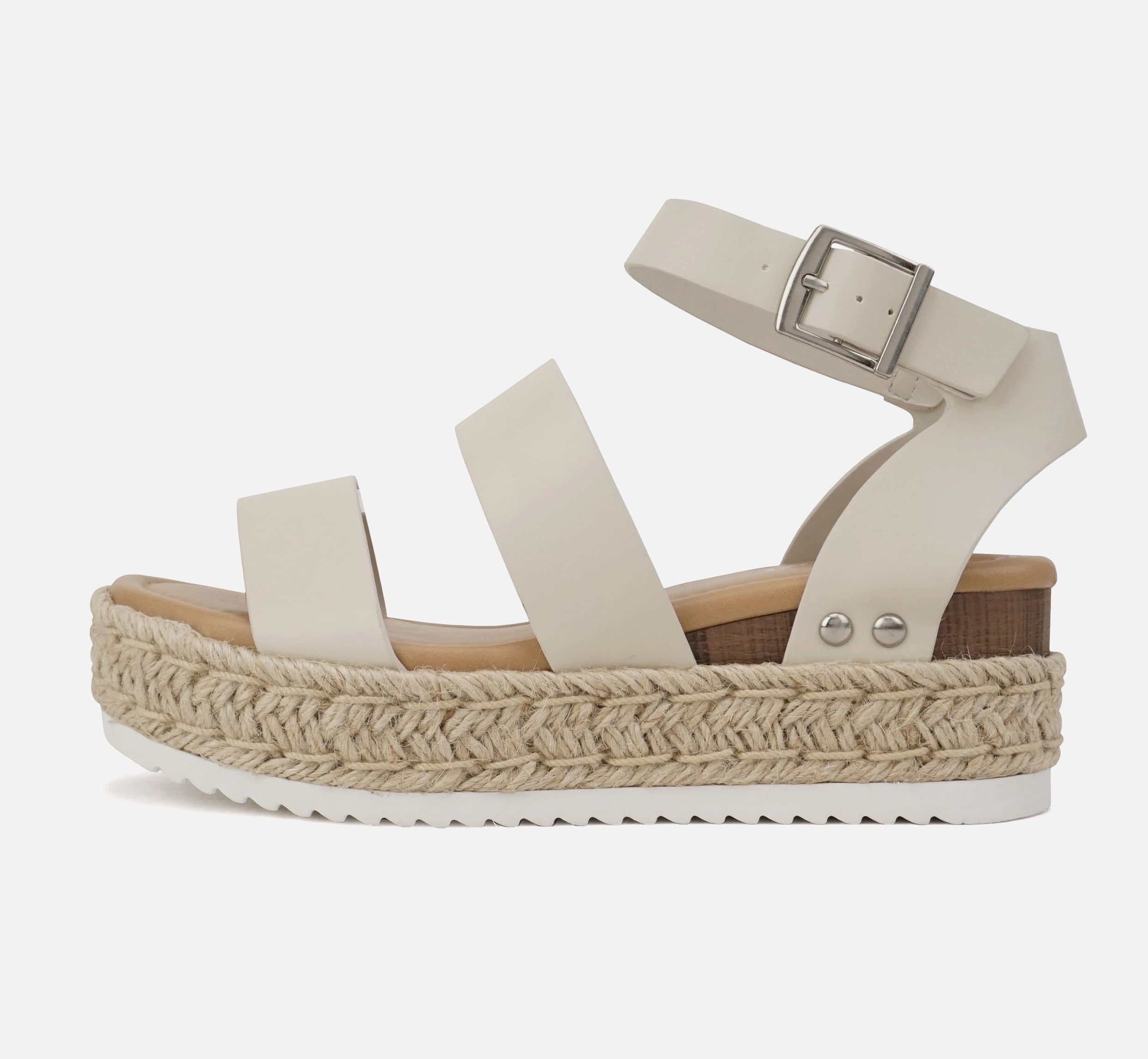 Soda Twice Women's Multi Strap Espadrille Wedge Sandal