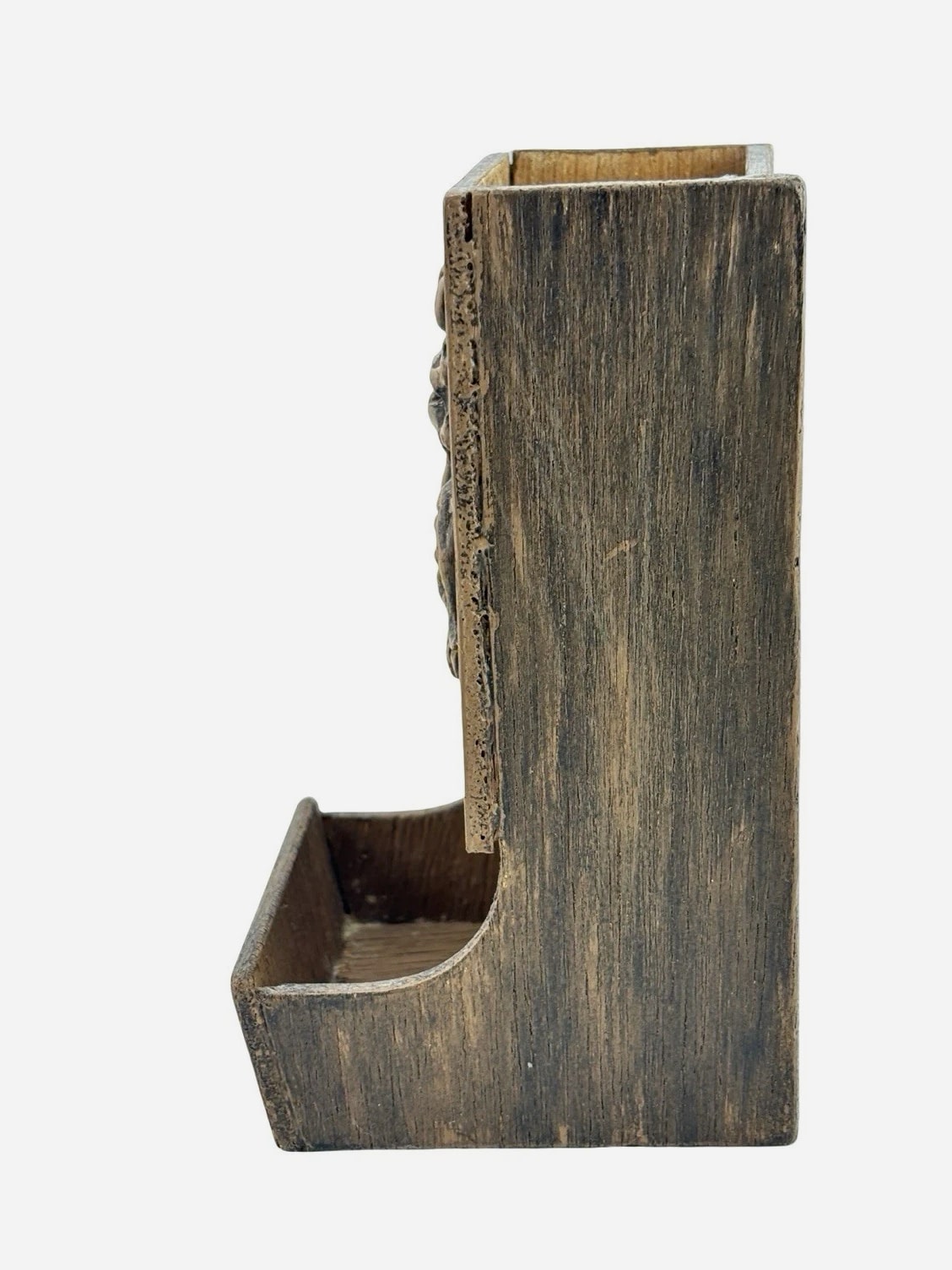 Vintage Match Box Holder Side Strike 5" Dispenser Wall Mount