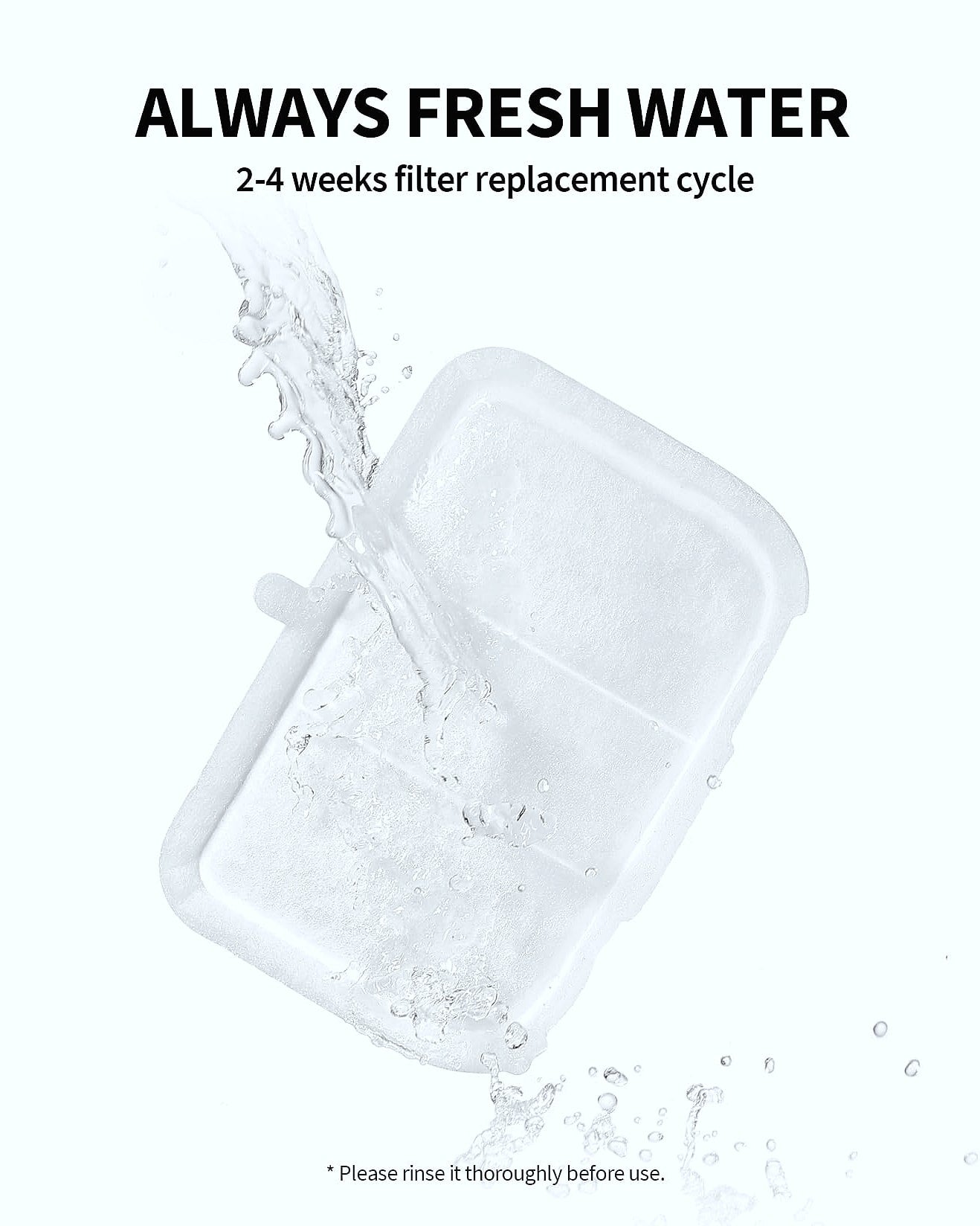 PETKIT Filter Unit Rect for EVERSWEET MAX Cordless Water Fountain 5-Pack