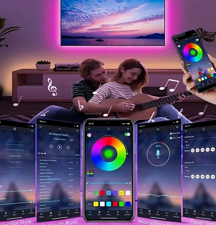 Adiodo USB LED Strip Lights 5050 RGB App Control