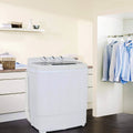 White Compact Portable Washer & Dryer with Mini Washing Machine and Spin Dryer