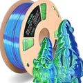 PLA Filament 1.75Mm, Silk PLA Dual Color Blue Green 3D Printer Filament, High Sp