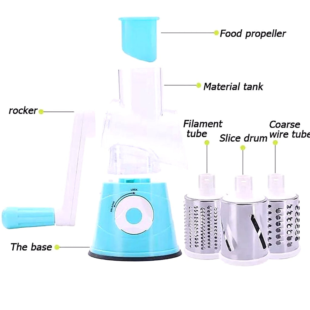 AEHOME Vegetable Slicer Shredder with 3 Drum Grater