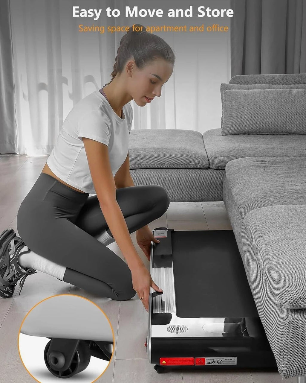 2.25HP Walking Pad Treadmill with Remote, Incline Walking Pad, Home Use