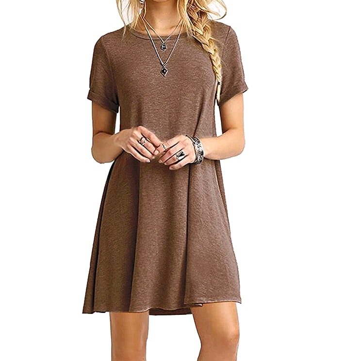 INSTYLISH Women's Casual Print Mini T-Shirt Dress