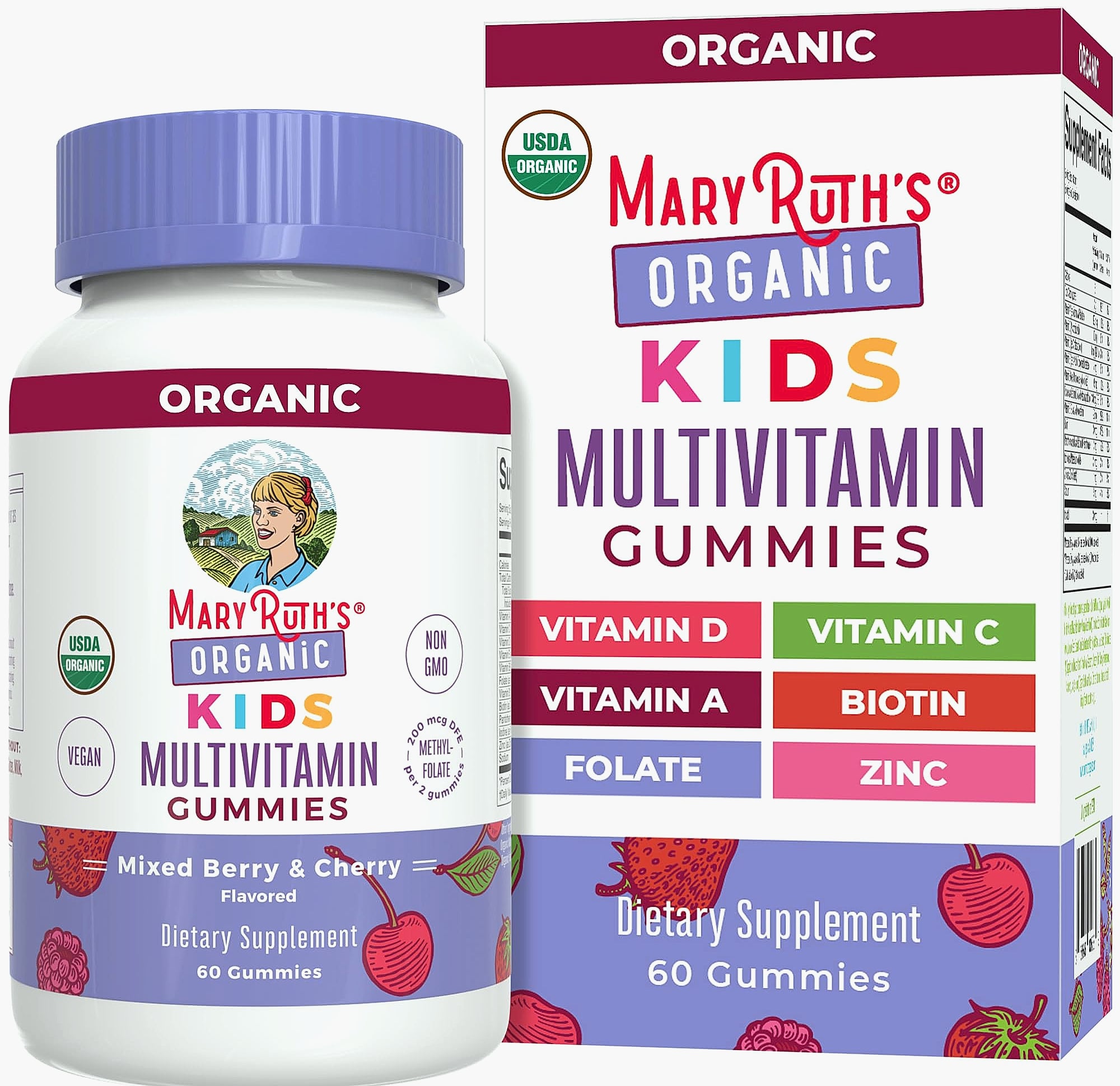 MaryRuth's Kids Multivitamin Gummies, 60 Count, Ages 4+