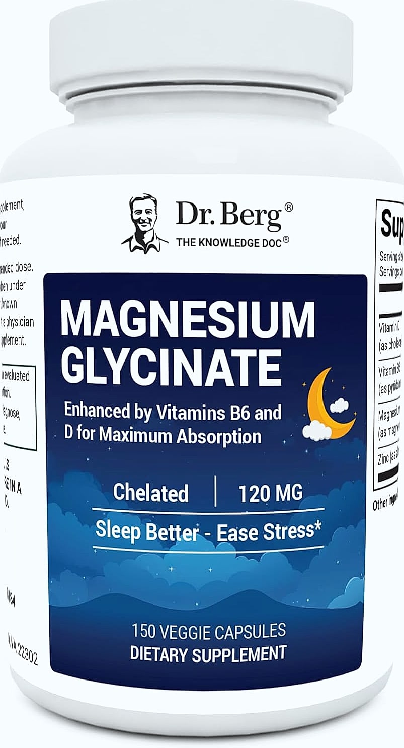 Dr. Berg Magnesium Glycinate 150ct Sleep Support Supplement