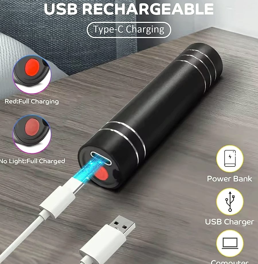 Vilnason Red Blue Light LED Therapy Flashlight
