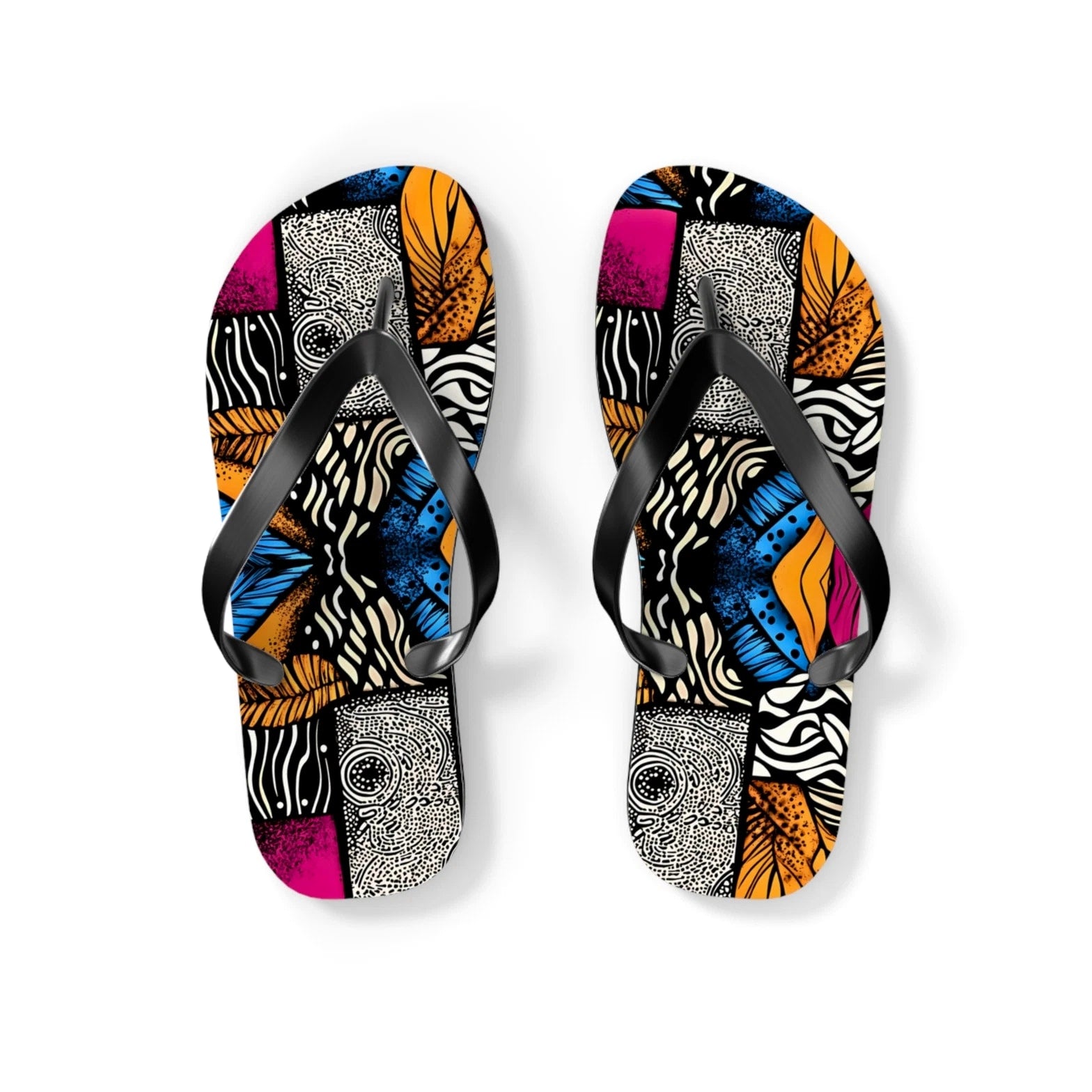 Floral and Feather Flip Flops | Summer Footwear Beach Sandals Poolside Comfort