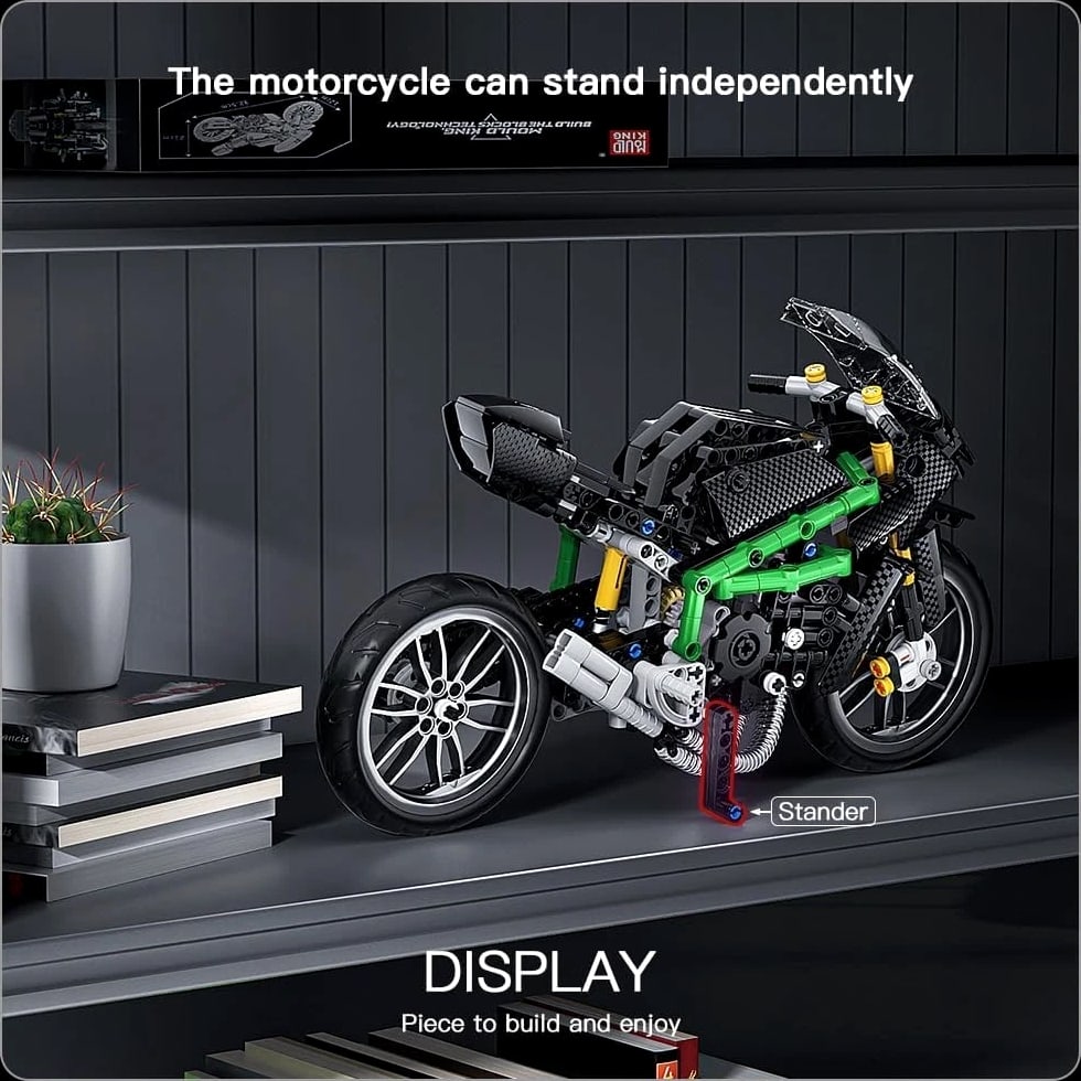 Motorcycle Building Kit 23002 - DIY Model Bike Toys for Kids & Adults 14+, 639 pcs
