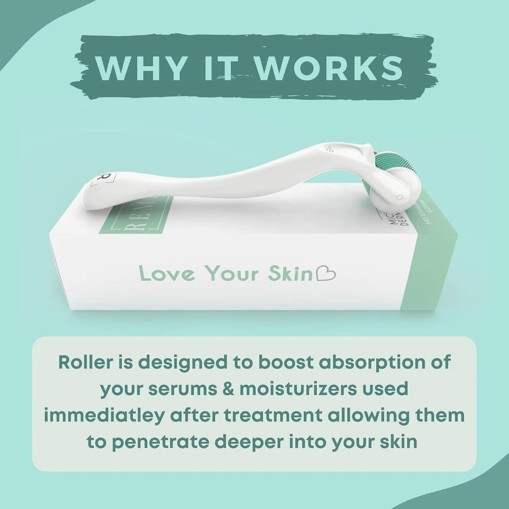 Beard Derma Roller For Hair Loss, Beard Growth 0.25MM Titanium Micro Roller