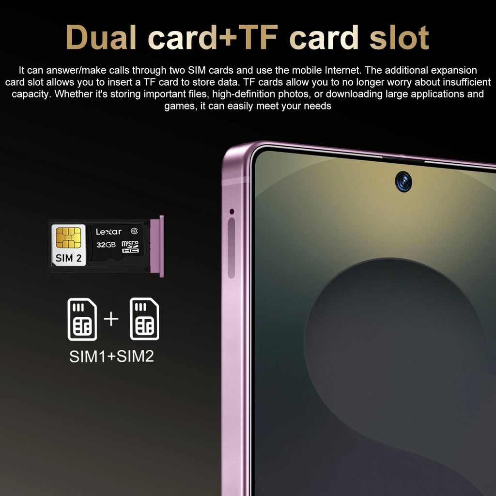 Unlocked Cell Phone 25 Ultra 128GB 5G Dual SIM Smartphone Android 15 Cheap Phone