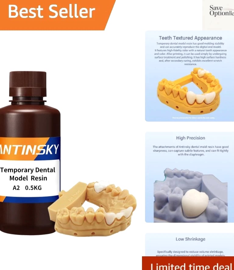 Antinsky Temporary Dental Model Resin for DLP LCD 3D Printer Resin, 405nm High