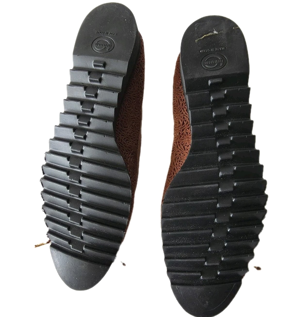 Paul Mayer Attitudes Lazer Cut LUXE London Brown Suede Ballet Flats 8