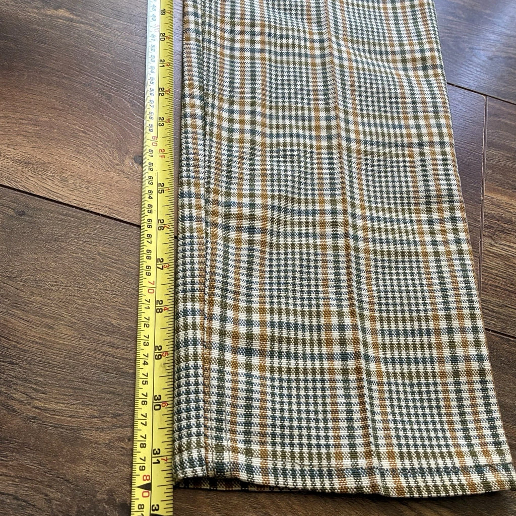 Vintage Levi's Big E Plaid Pants 60s MOD Sta-Prest Black Label Gold 30x31.5