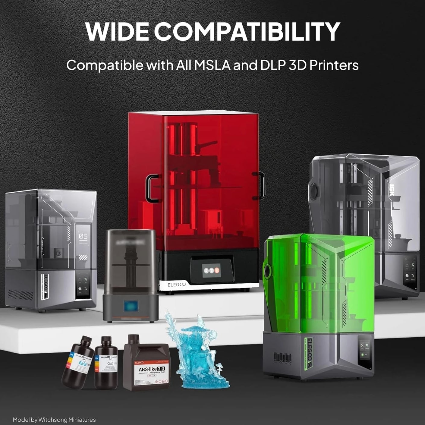 ELEGOO ABS-Like 3D Printer Resin 3.0, 405nm UV-Curing Photopolymer Resin