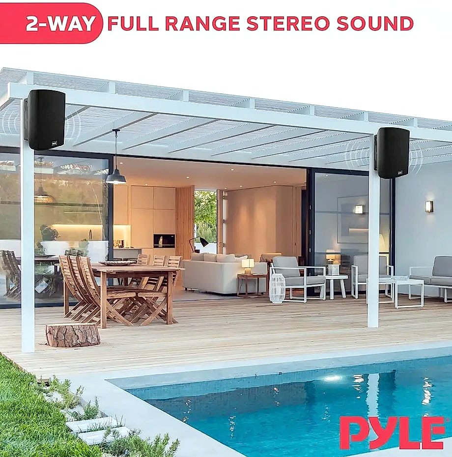 5.25 inch Wireless Bluetooth Wall Mount Speaker Pair 240W