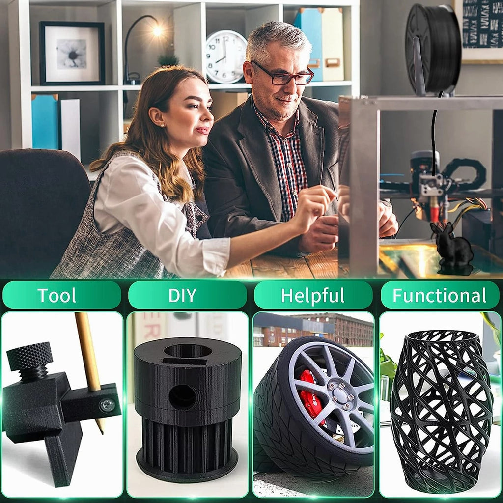 SUNLU PLA Carbon Fiber Filament 1KG/2.2LBS Black 3D Printer Material