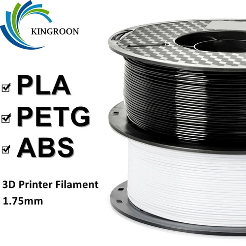 10KG PLA/ ABS/ PETG Filament 1.75mm Black White Gray, 10 Rolls PLA ABS