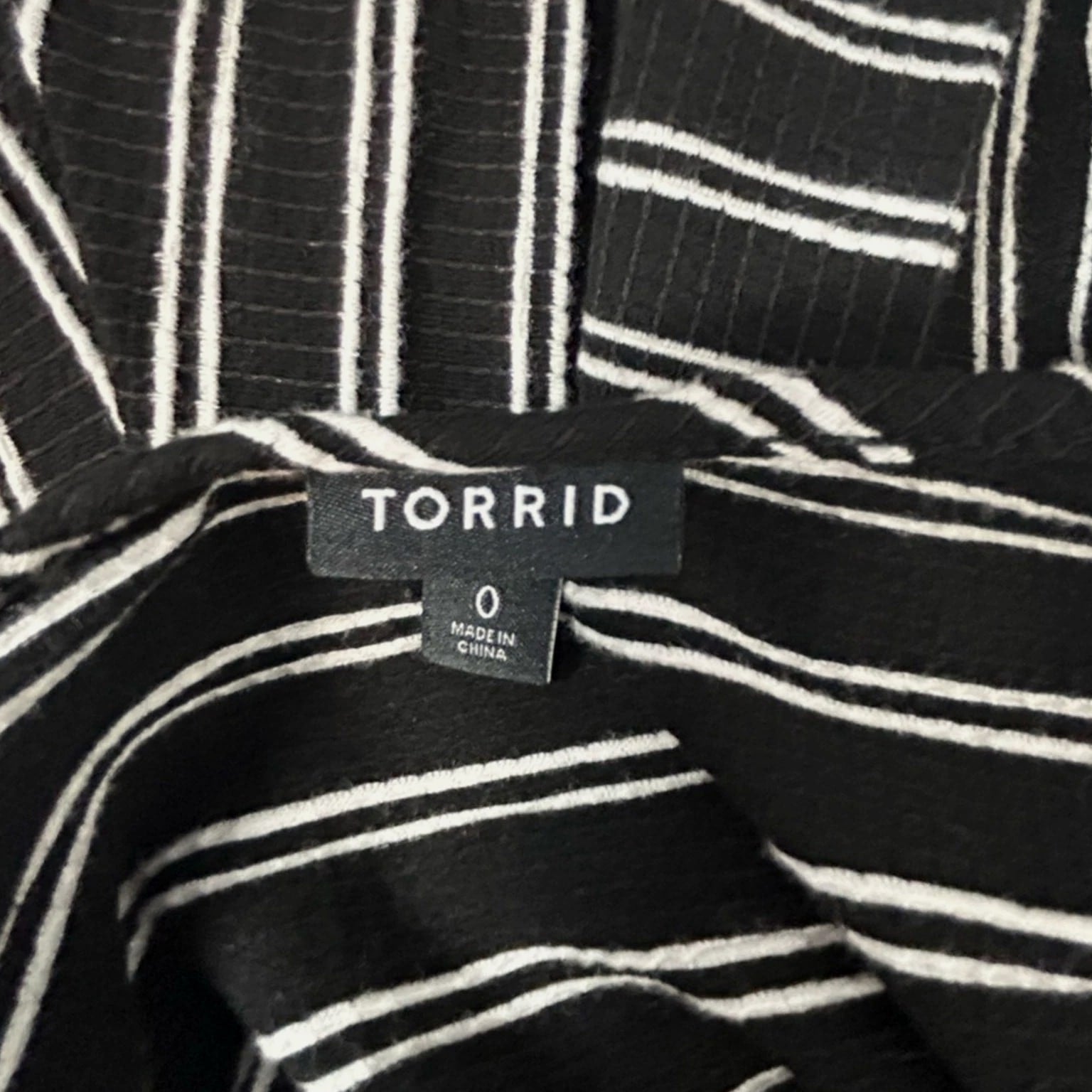 Torrid Women's Striped Culotte Jumpsuit Size 0 Black White Belted Wide Leg Pants